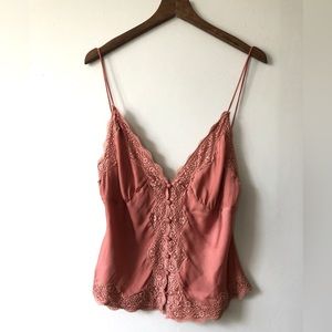 Free People Intimates Dusty Rose Camisole, size Lrg